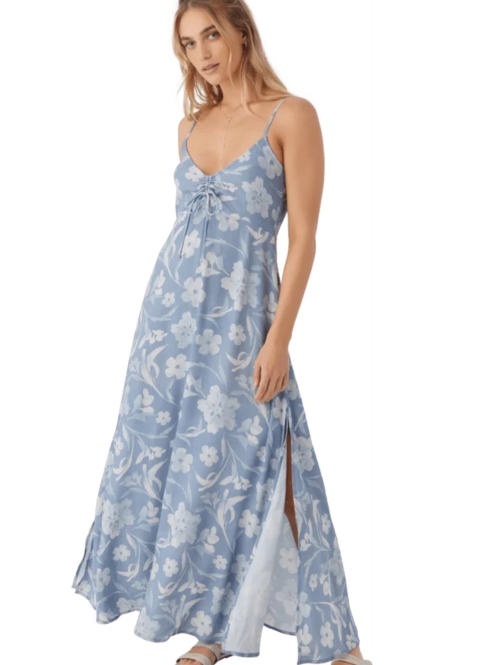 NWT O'Neill Ainsley Maxi Dress-Infinity Tropical Beachy Floral Resort Wear XS